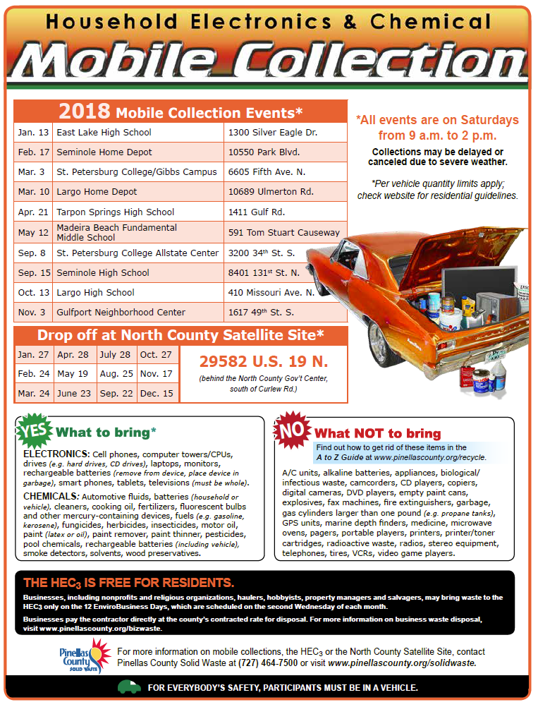 Mobile Collection Schedule 2018