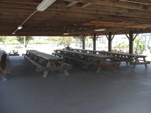 A covered Pavilion is available to the public for your special family or business function 